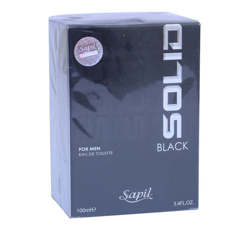 Sapil Solid Black EDT for Men 100ml - Image 2